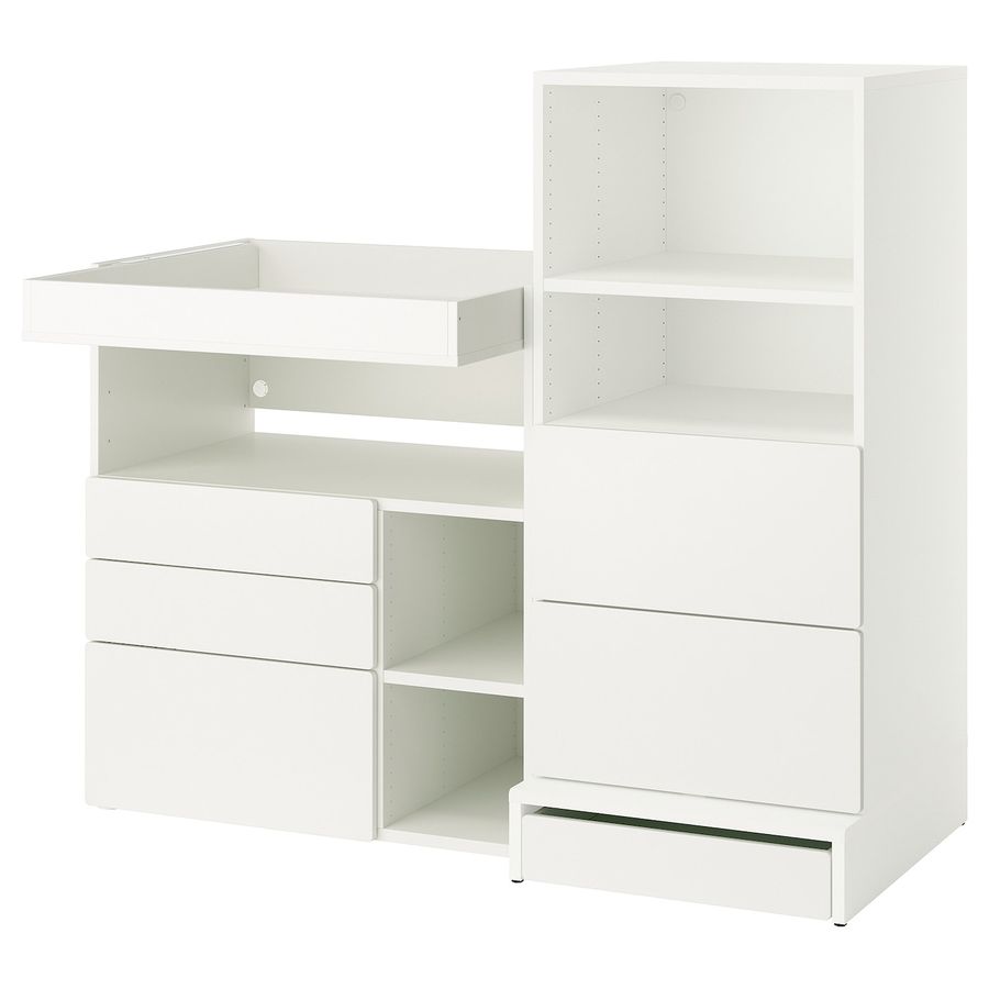 SMÅSTAD / UPPFÖRA changing table, white white/with bookcase, 59x311/2x531/2" - IKEA added by Caitlin Mcaleer