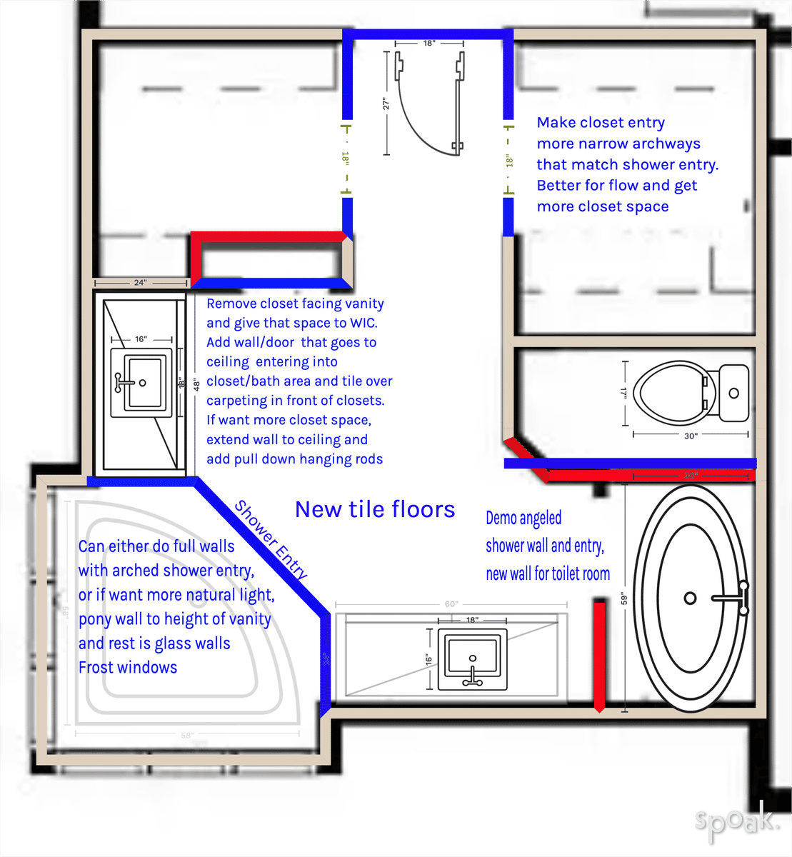 Bathroom Plan designed by Laura Fenstad