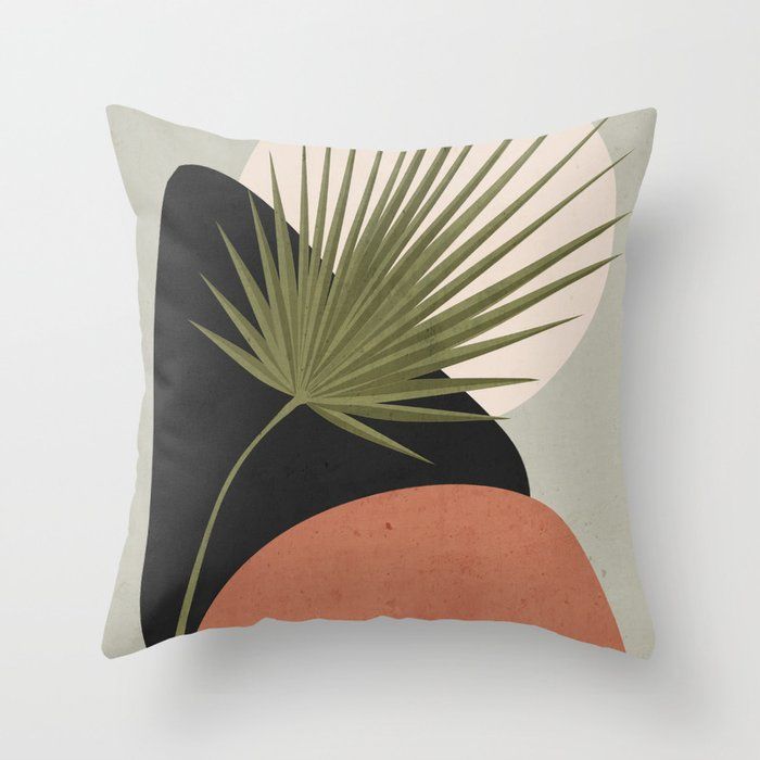 Tropical Leaf- Abstract Art 5 Throw Pillow by ThingDesign added by Auberon Shull