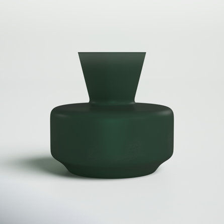 Green Glass Table Vase | Joss & Main added by Lauren Elle Jones