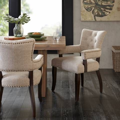 INK + IVY Brooklyn Cream Tufted Fabric Dining Chairs Set of 2 - #891W1 | Lamps Plus added by Whitney Crutcher