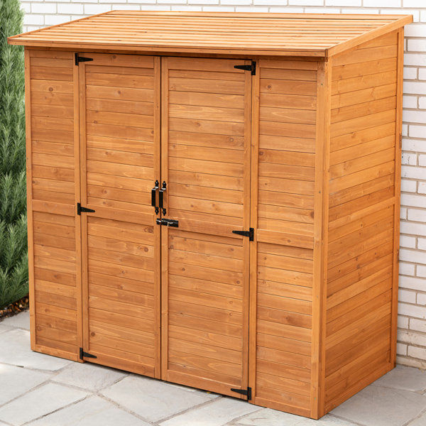 6 ft. W x 3 ft. D Solid Wood Lean-To Tool Shed added by Beige Studio