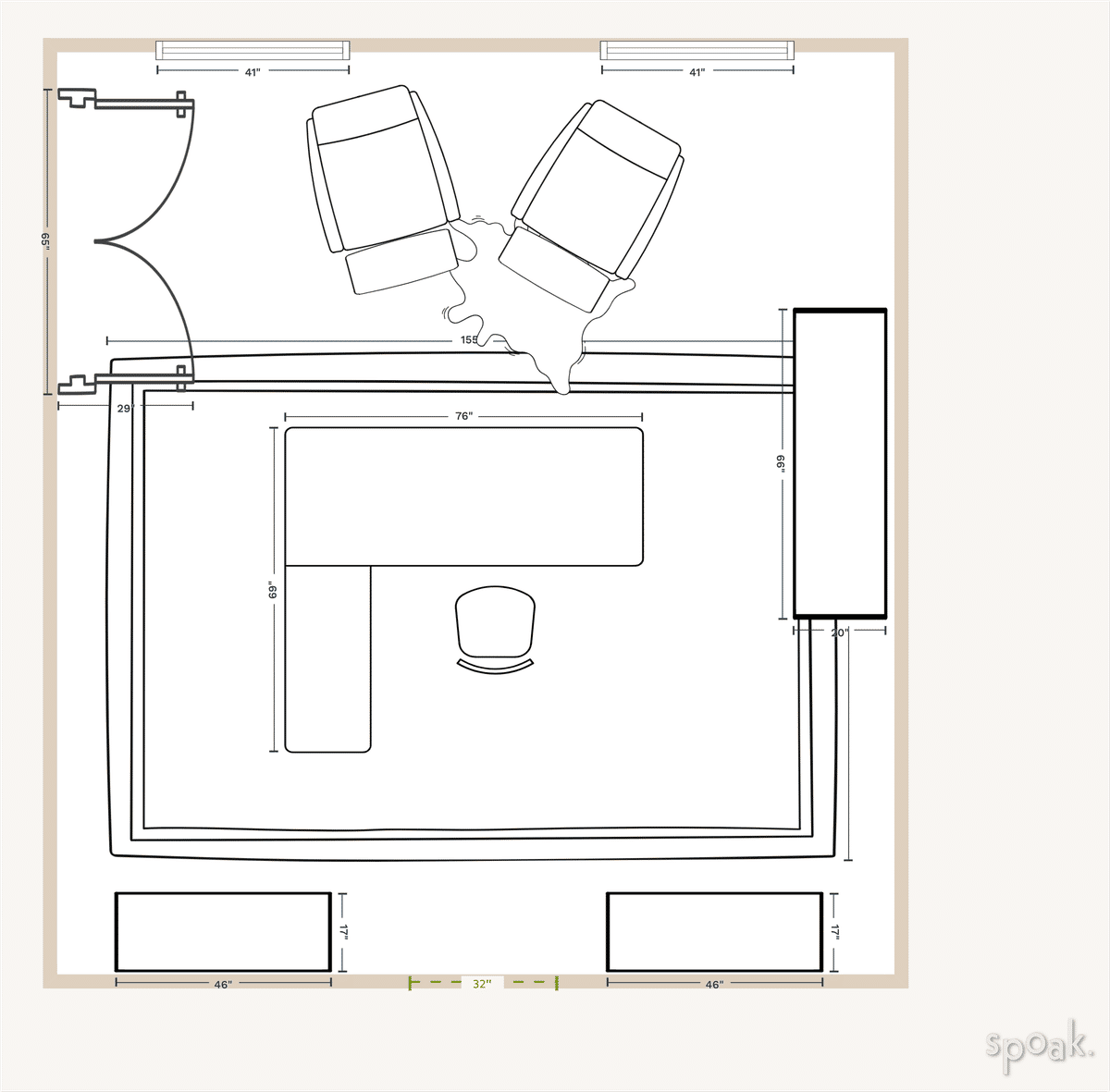 Study Plan designed by Parker Home + Design