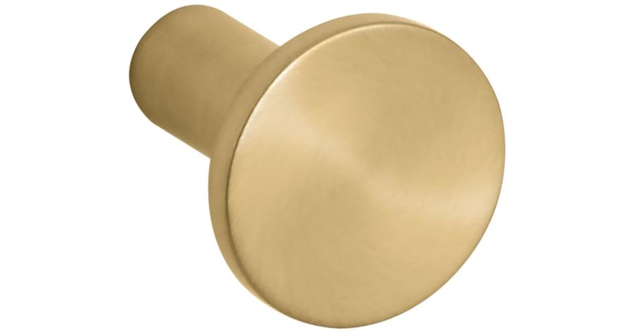 Kohler  Brushed Brass Purist 1-1/16 Inch Mushroom Cabinet | Build.com added by Laura Fenstad