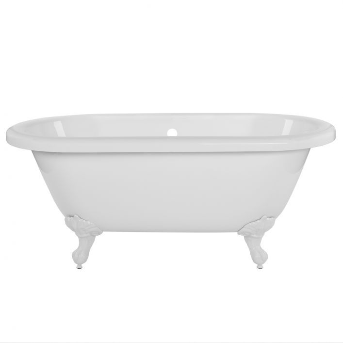 Windsor Acrylic Double Ended Clawfoot Tub - Continuous Roll Rim - No Faucet Drillings - Ball & Claw Feet added by Rochelle Bloom