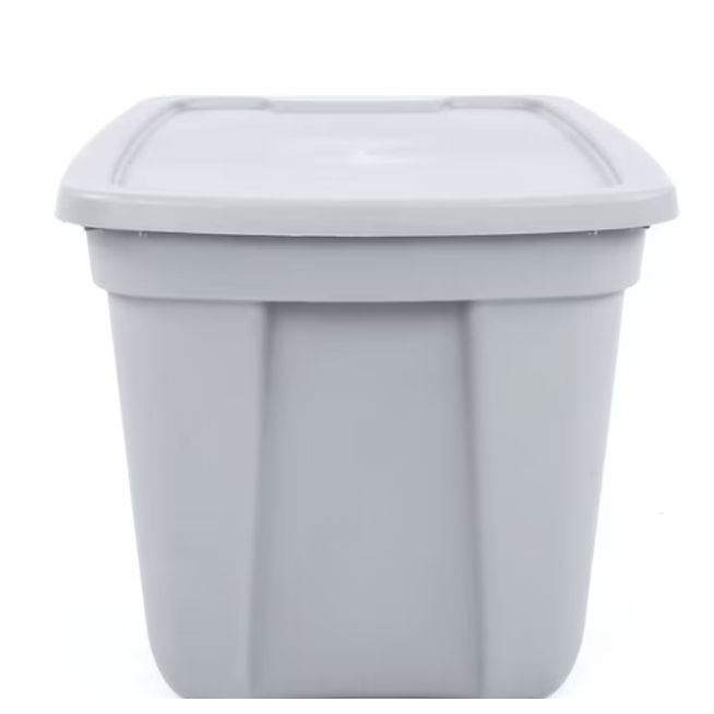Project Source Medium 18-Gallons (72-Quart) Gray Heavy Duty Tote with Standard Snap Lid added by Christina Whiteside