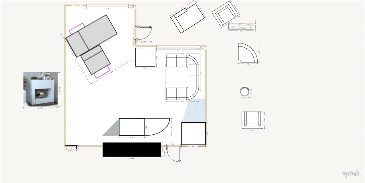 Family Room Plan designed by Hayley Darden