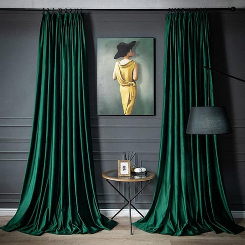 Mercer41 Elliotte Velvet Solid Color Blackout Thermal Rod Pocket Curtain Panels | Wayfair added by Courtney Lorah