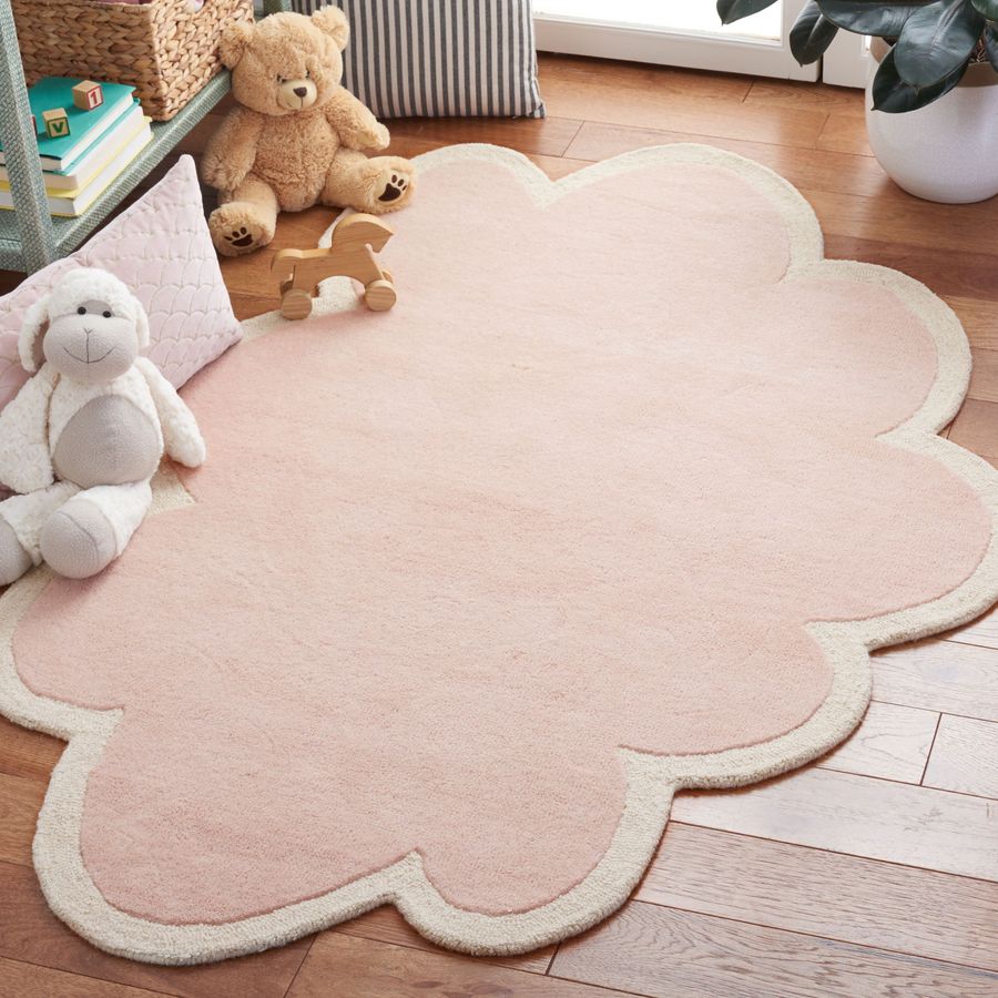 SAFAVIEH Kids Gladys Cloud Shape Wool Area Rug, Pink/Ivory, 4' x 6' Swivel - Walmart.com added by Spoak Member