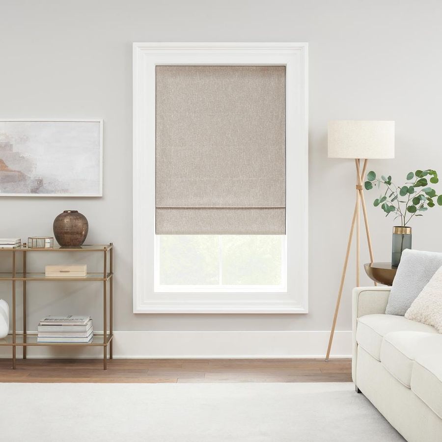 Eclipse Drewton Linen Cordless 100% Blackout Motorized Roman Shade 39 in. W x 64 in. L 22716803772 - The Home Depot added by Kate McKay Designs