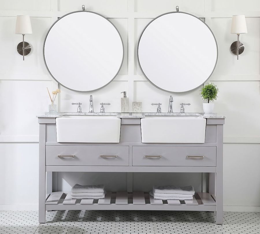 Adalina 60" Marble Top Double Sink Vanity added by Spoak 