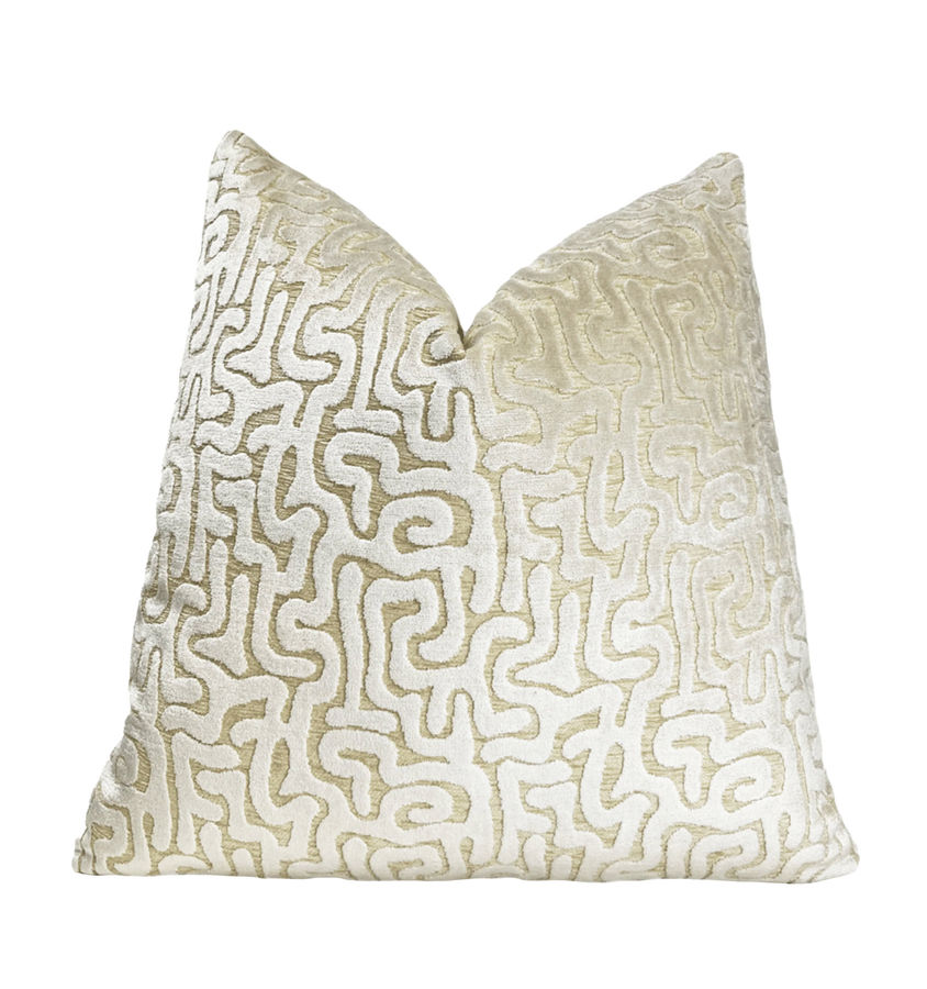 Smithy Home Couture Velvet Maze Throw Pillow Cover & Reviews | Wayfair added by sallie tyler