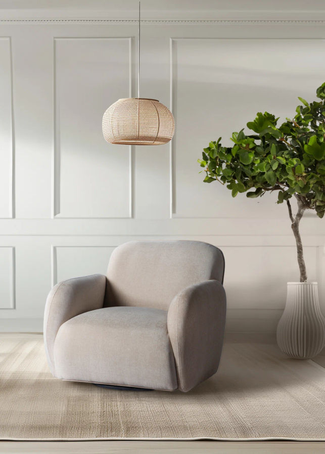 Bryell 32.5" Wide Chenille Upholstered Swivel Accent Armchair added by Emily Bogen