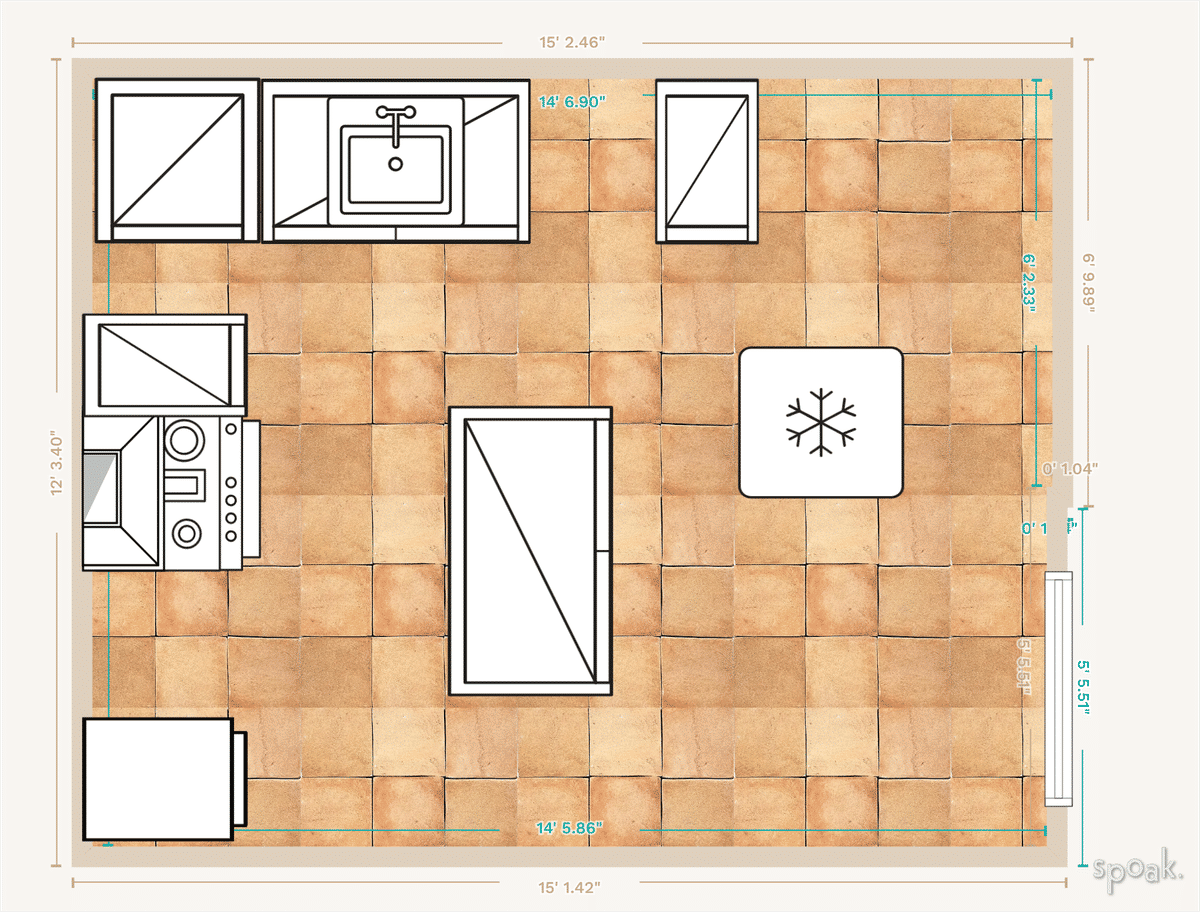 Kitchen Plan designed by Adam Cohen