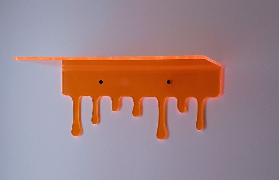 10 Groovy Neon Drip Shelf, Decorative Wall Shelf, 10l X 6d X 4.25h Hand Crafted in the USA Many Color Options Available - Etsy added by Miliaku Nwabueze