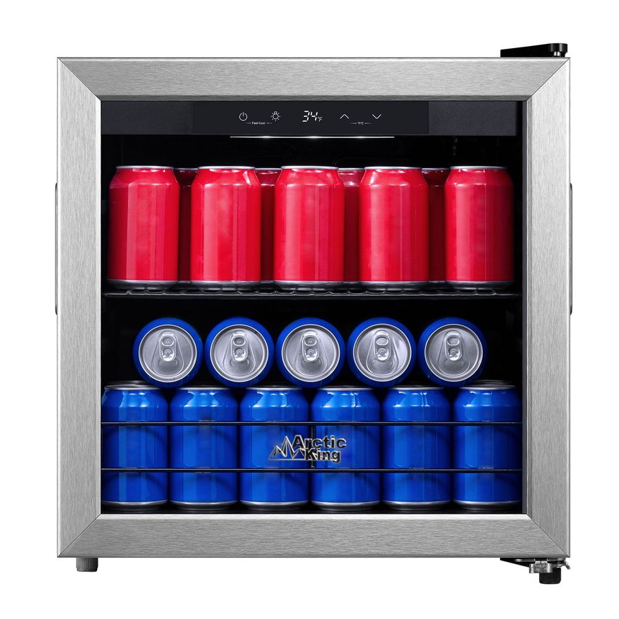 Arctic King 48-Can Beverage Fridge & Cooler with Electrical Control, Stainless Steel look - Walmart.com added by Elizabeth Wiley