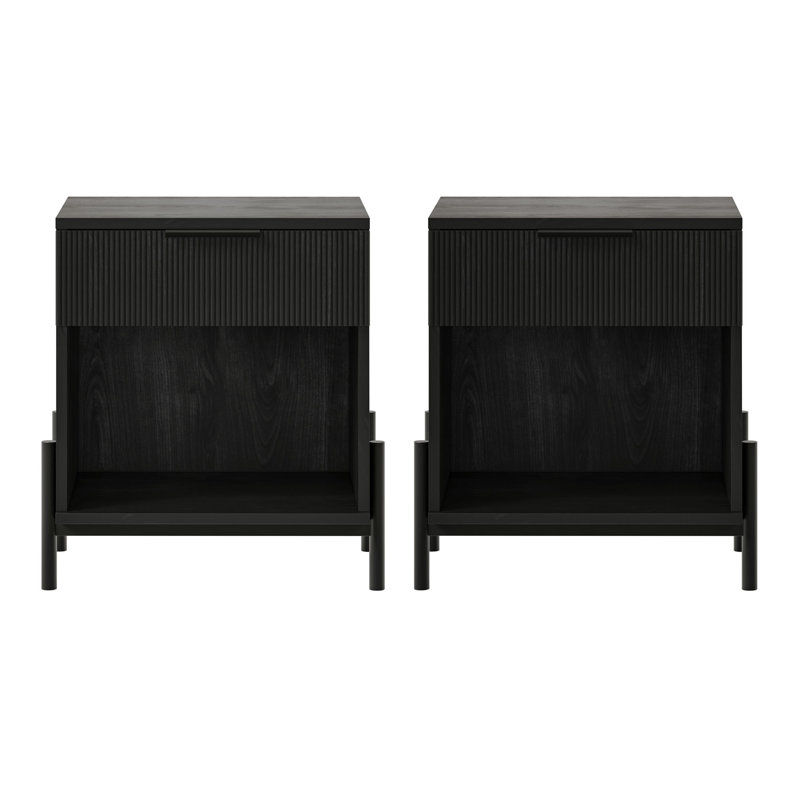 Ridvan 1-Drawer Nightstands with Open Cubby added by Jesse Coleman