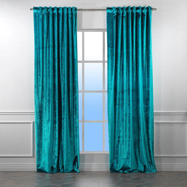 Extra Long and Extra Wide Solid Luxury Shiny Velvet Single Curtain Panel added by sallie tyler