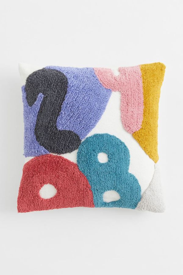 Tufted-pattern Cushion Cover - White/numerals - Home All | H&M US added by Olga Dragieva