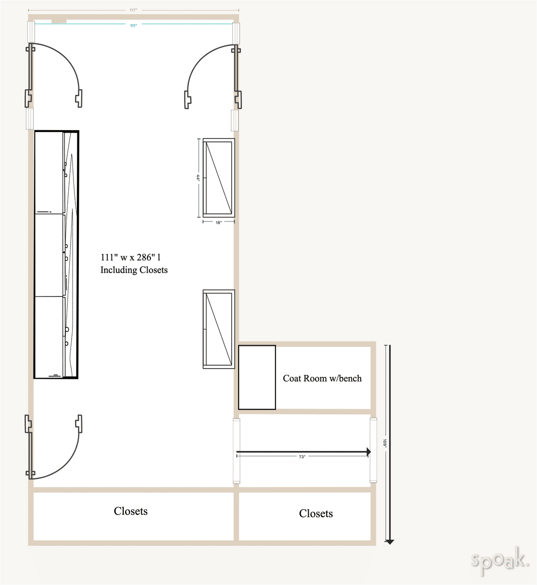 Mudroom Plan designed by Eileen Preston