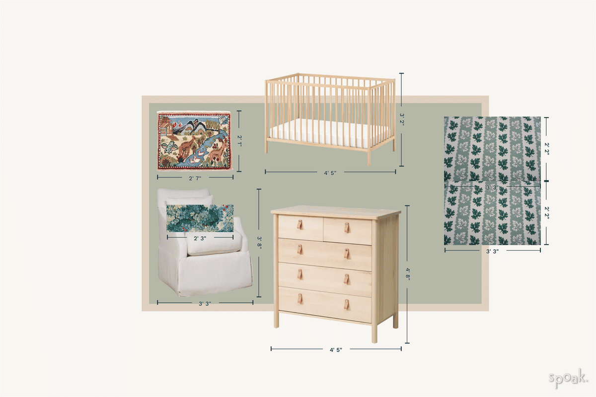 Small Nursery Plan designed by Elizabeth Everett
