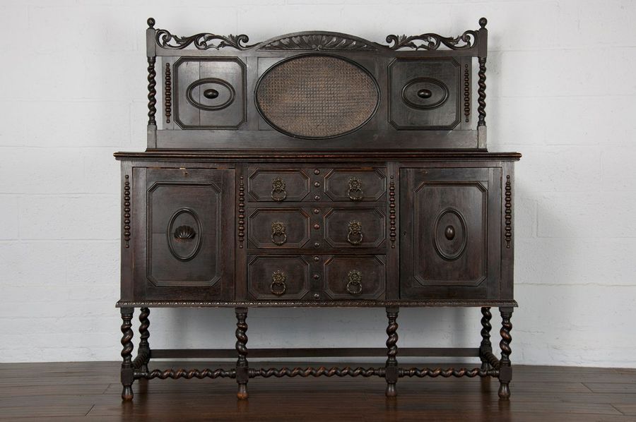 Antique Traditional Victorian Carved Oak Sideboard or Buffet - Etsy added by Melanie Fenning