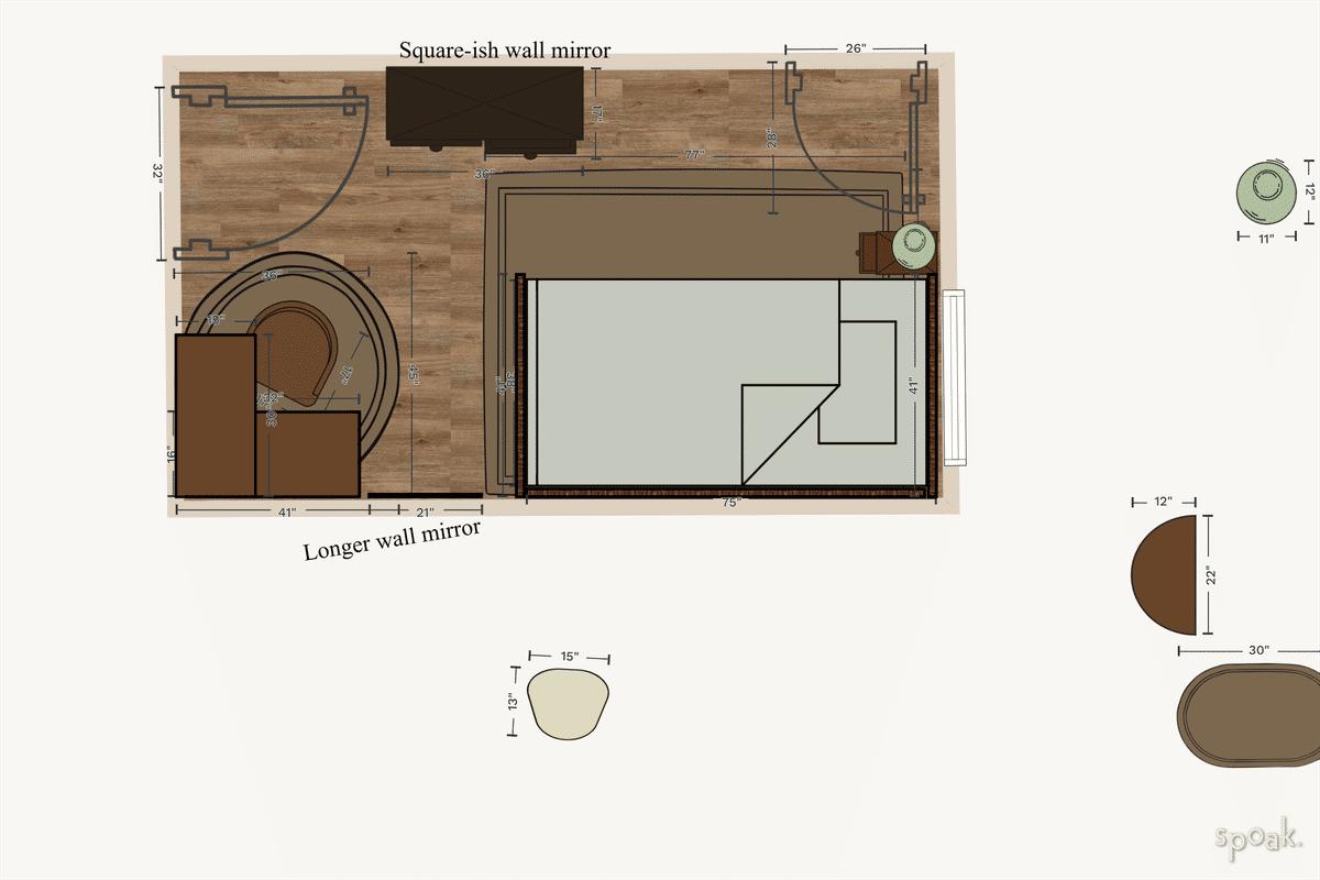 Guest Bedroom Plan designed by Audrey Frank