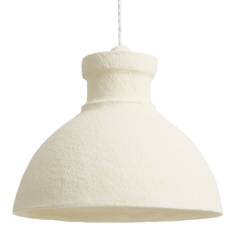 Boden Ivory Recycled Cotton Mache Bell Shaped Pendant Lamp added by Stephanie Dowda DeMer