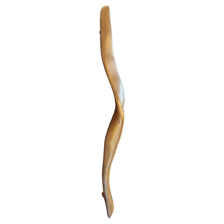 Solid Brass Pull Handle organic Inspiration 50 cm added by Melissa Genest