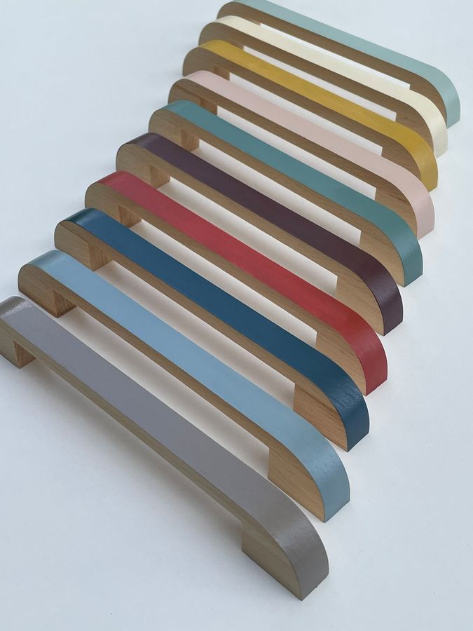 SW106 Modern Colors Handles/children Room Handles/wooden - Etsy added by Averyl Yaco