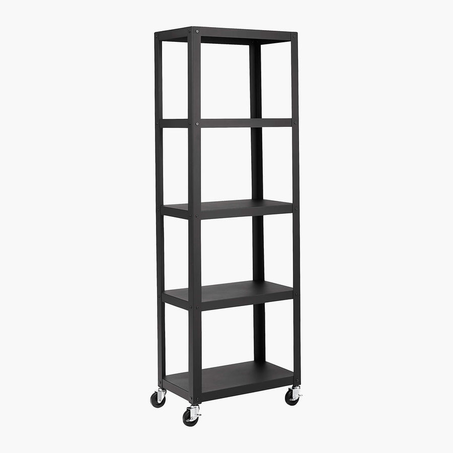 Go-Cart Black Five-Shelf Rolling Bookcase added by Daniela Araya