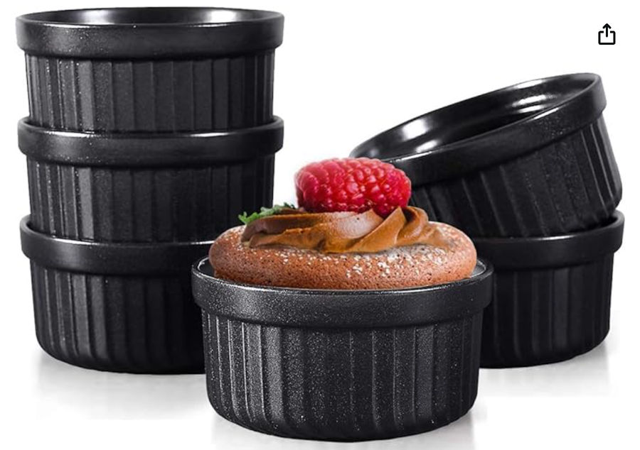 Black Souffle Ramekins, 4oz. added by KH Design Concepts