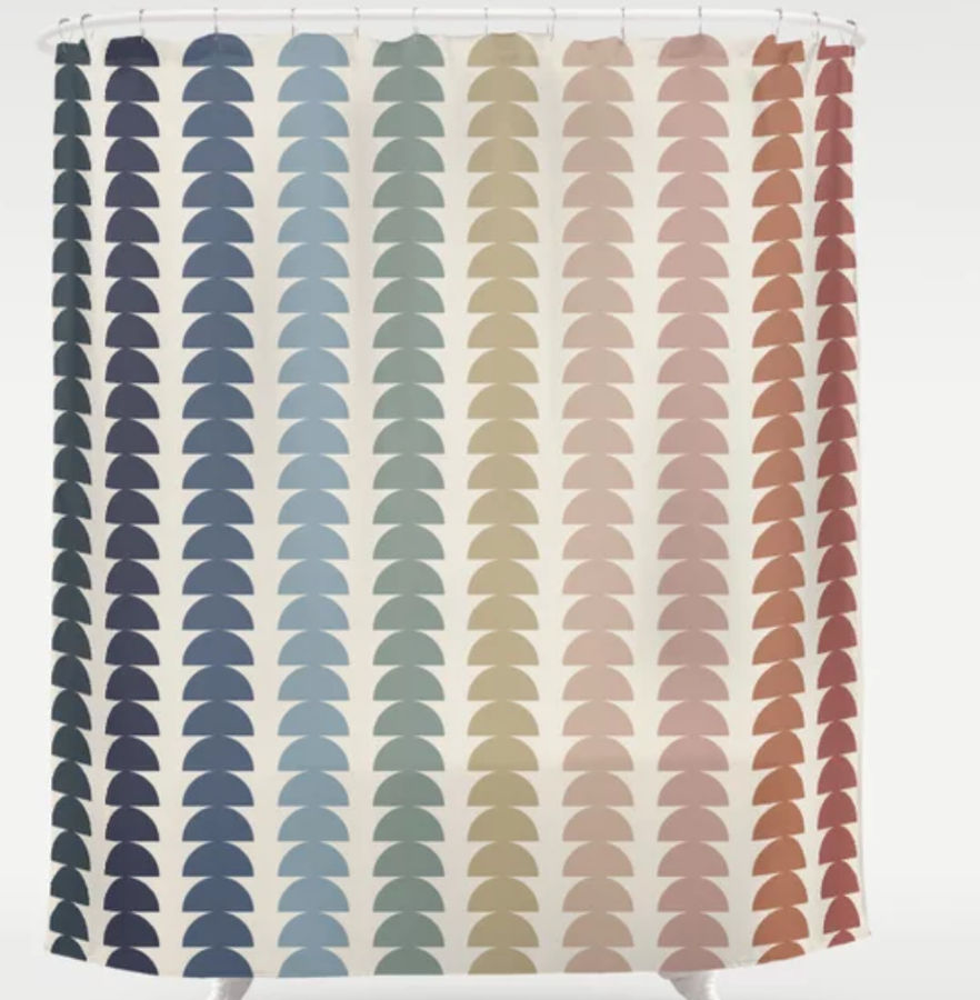 Maude Pattern- Vintage Multicolor Shower Curtain by colour poems | Society6 added by KH Design Concepts
