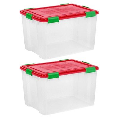 IRIS 2pk 74qt Weatherpro Holiday Storage Totes added by Stephanie Northrop