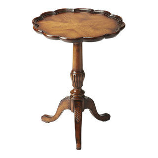 Butler Dansby Vintage Oak Pedestal Table - Traditional - Side Tables And End Tables - by VirVentures | Houzz added by NE KO