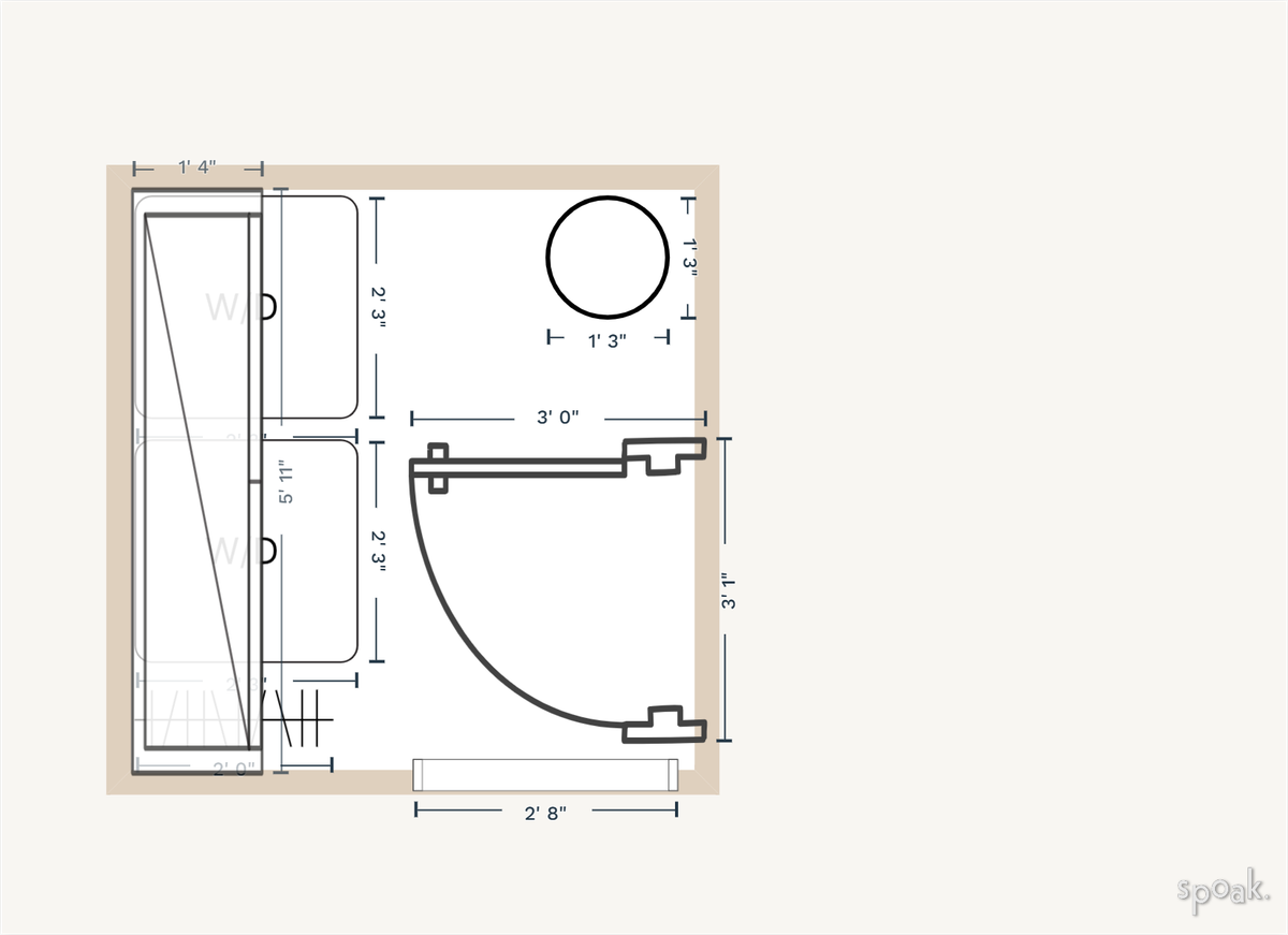 Small Mudroom Layout designed by LAUREN MCCUE