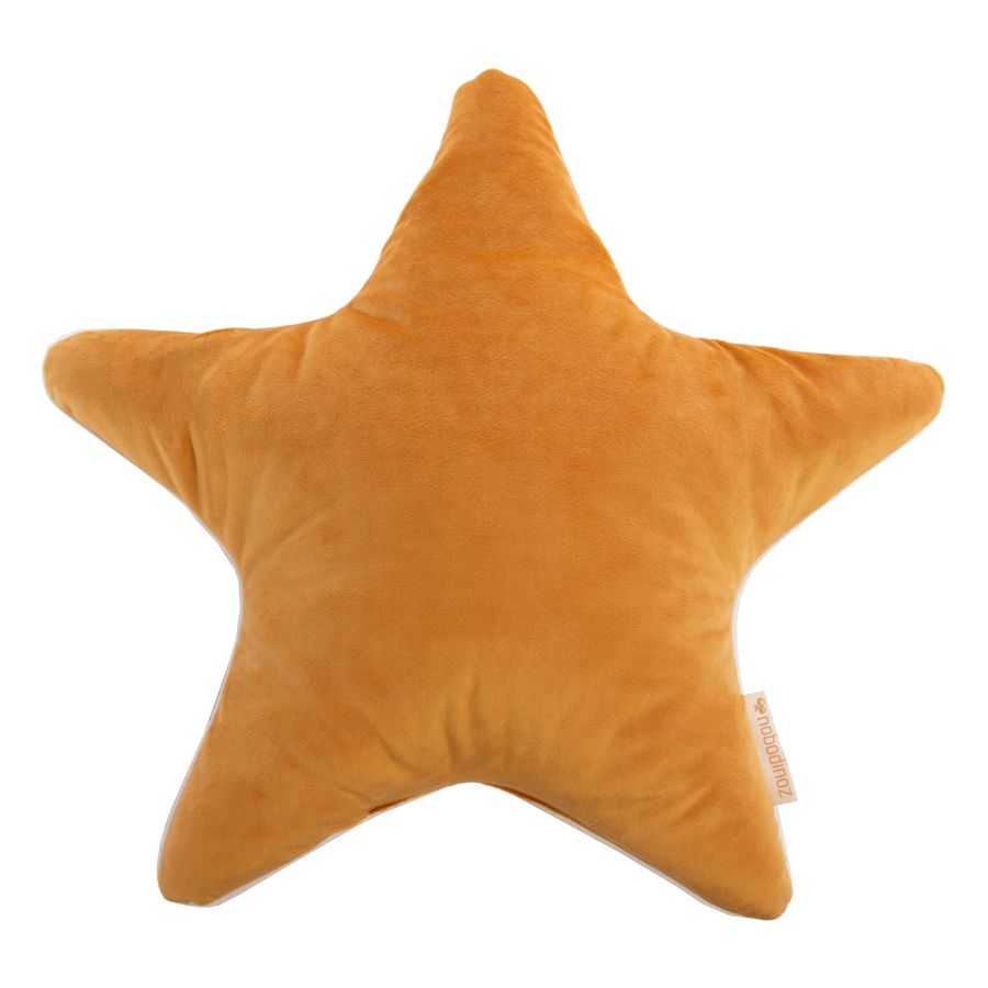 Nobodinoz - Aristote Velvet Cushion - Mustard | Smallable added by Haley Blackledge