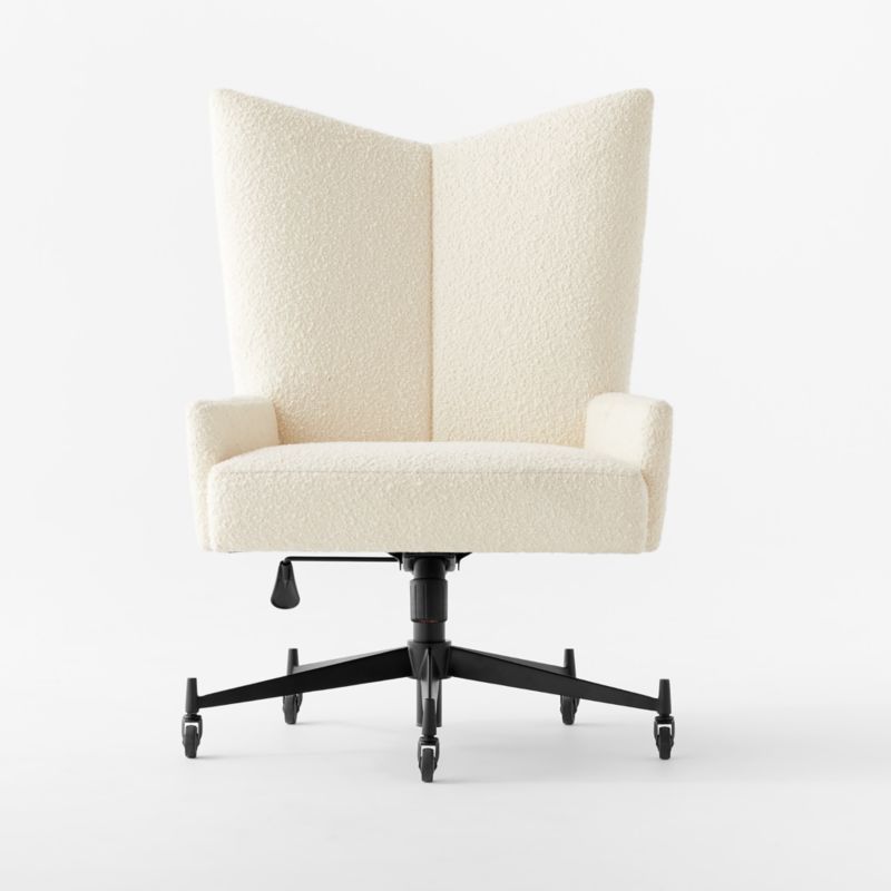 Bowtie Cream Boucle Office Chair Model 3002 + Reviews | CB2 added by Lindsay Benton