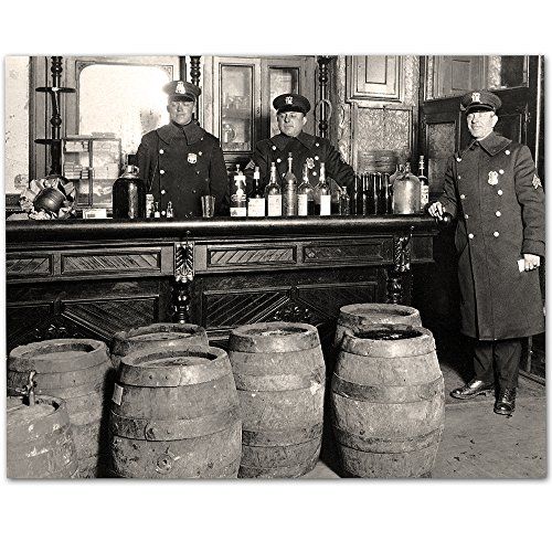 Prohibition Dark Times Black and White Vintage Photo - Vintage Wall Art - 11x14 Unframed Art Speakeasy Prohibition Decor Vintage Art Print - Makes a Great Man Cave and Home Bar Decor Poster Under $15 added by Janae Sullivan