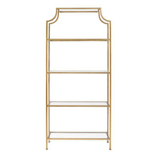 Aimee Glass Etagere - Contemporary - Bookcases - by Crosley | Houzz added by liv Hodge