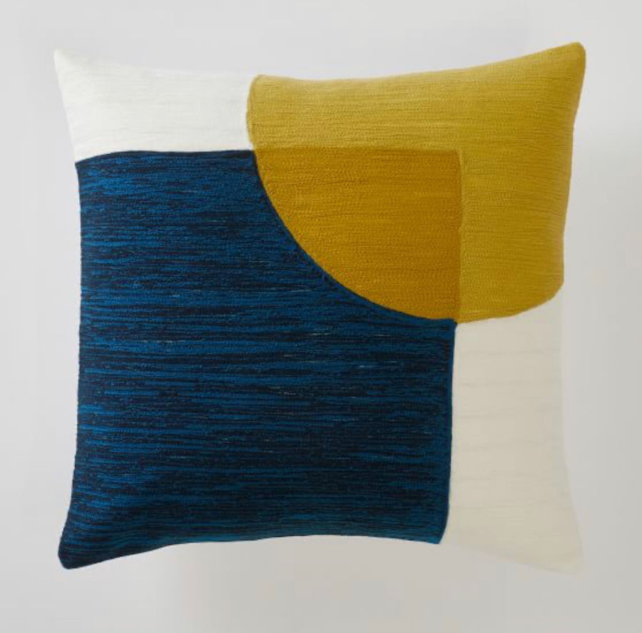 crewel overlapping shapes pillow cover added by HELEN SALGADO