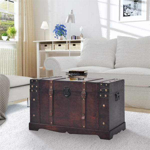 Bernece Vintage Treasure Chest Wood 26" x 15" x 15.7" added by Madelynne Nguyen