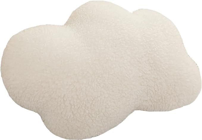 Cloud Shaped Pillow Super Soft Waist Cushion Cloud Rest Pillow Plush Cushion Reading pad Room Decoration (14.9in*22.4in, White) added by Abby Starobin