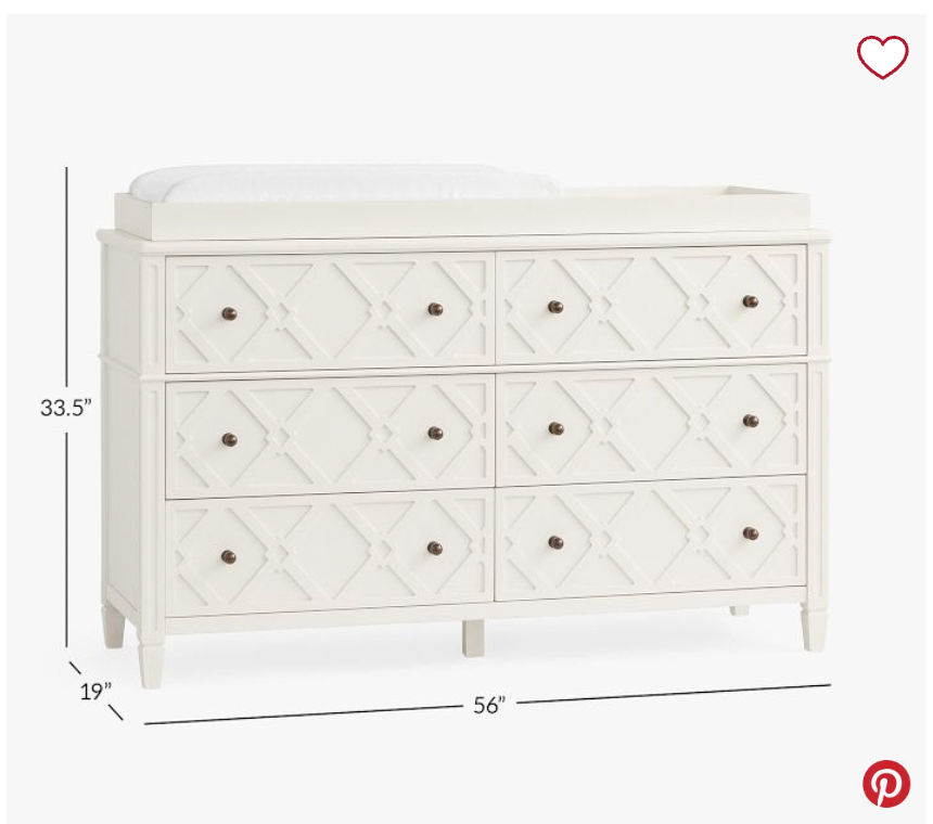 Avery Lattice Extra-Wide Nursery Dresser & Topper Set added by Francesca Vecchiarelli