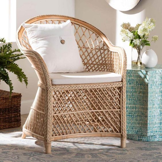 bali & pari Casilda Natural Rattan Arm Chair 250-13868-HD - The Home Depot added by Courtney Brennan