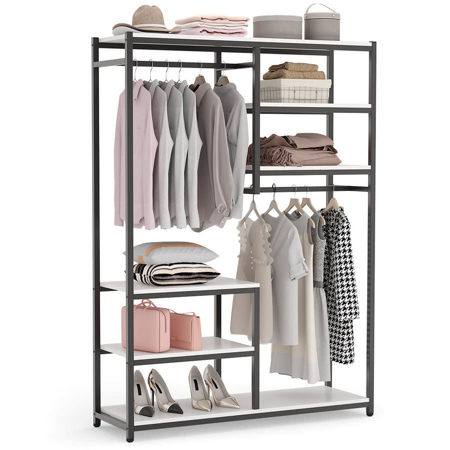 Tribesigns Freestanding Closet Organizer, 47 inches Wide Garment Racks added by Brandi Kambalov