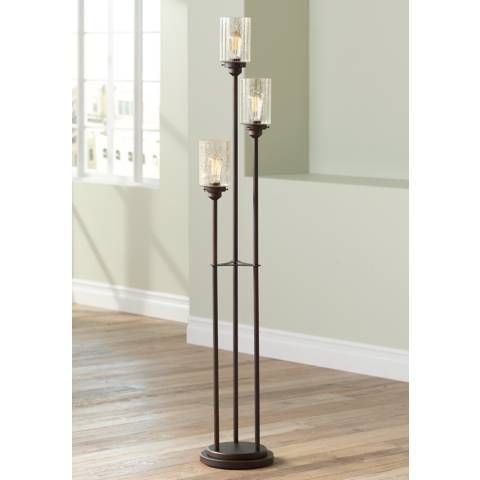 Libby Bronze and Seeded Glass LED 3-Light Tree Floor Lamp - #2H197 | Lamps Plus added by Sandy Schargel Interiors