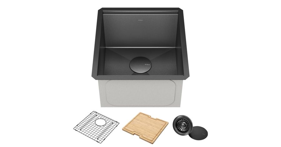 Kraus KWU1101-17-PGM Kore 17" Undermount Single Basin | Build.com added by Danielle Lambert