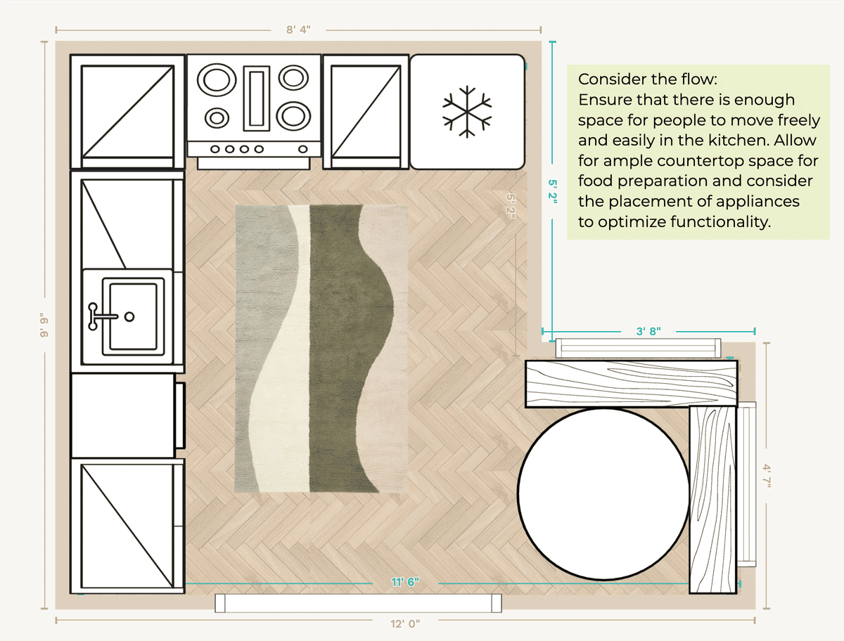 Kitchen Floor Plan designed by Spoak 