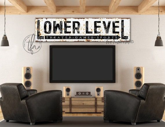 Lower Level Industrial Decor Wall Art Vintage Retro Rustic - Etsy added by Elizabeth Wiley